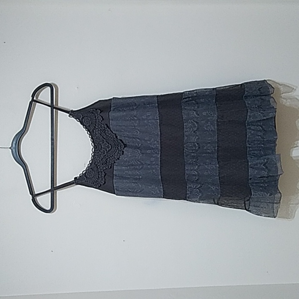 Xhilaration Women's Gray Lace Dress
